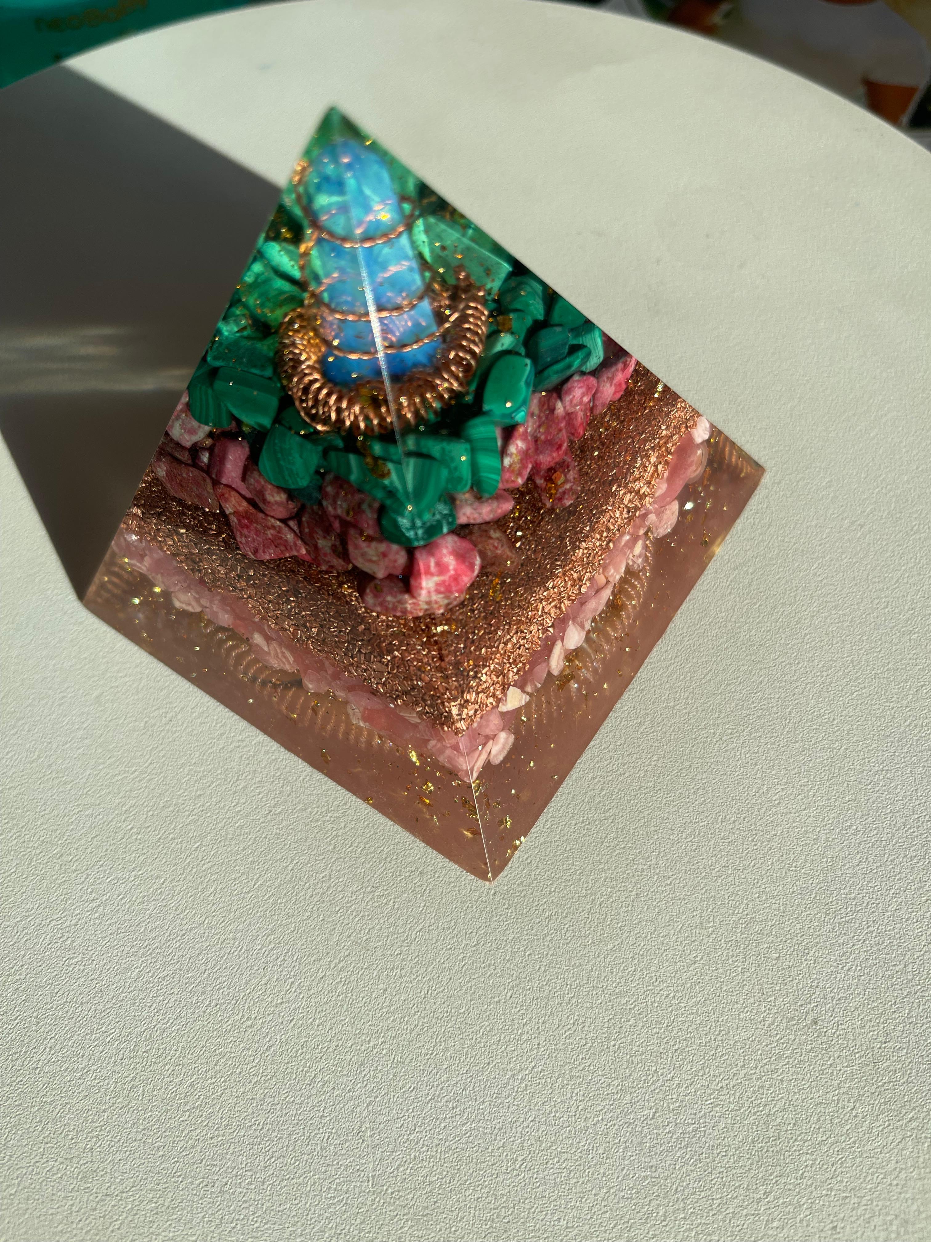 Orgon mic - Opal & Malachit