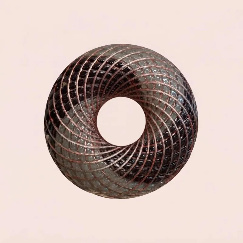 Torus Energetic Activ 20 cm cu 48 spire Generator de Armonie și Lumină Coerentă